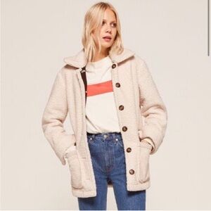 Reformation cream Sherpa jacket small